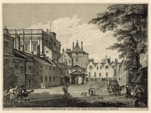 Scotland Yard ja osa juhlataloa tekijältä Paul Sandby