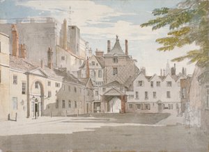 Scotland Yard ja osa Banqueting Housea, Whitehall, Westminster, Lontoo, c1776 tekijältä Paul Sandby
