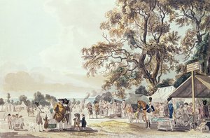 The Campment in Hyde Park, 1780 (väriakvatinta) tekijältä Paul Sandby