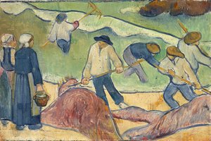 Pieni maisema tang-kalastajien kanssa, kirjoittanut Serusier, Paul (1864-1927). Öljy pahville, c. 1889. Mitat : 21,9x33,2 cm. Staedtische Galerie im Staedelschen Kunstinstitut, Frankfurt am Main tekijältä Paul Sérusier