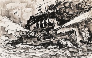 taistelulaivahävittäjä tekijältä Paul Signac