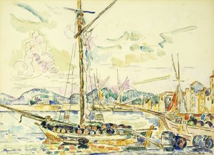 Saint-Tropezin satama, tekijältä Paul Signac