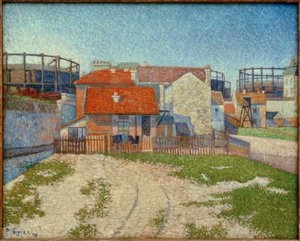 Les gazomètres, Clichy tekijältä Paul Signac