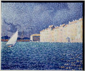 Paul Signacin (1863-1935) Saint Tropezin maalaus 1895 Saint Tropezin Annonciaden museo tekijältä Paul Signac