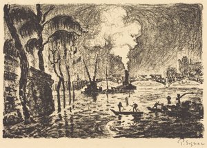 Seinen tulva vuonna 1910 tekijältä Paul Signac