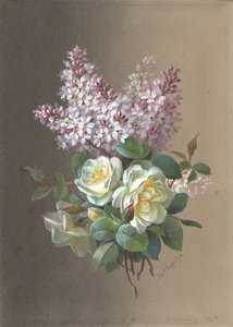 Kukat: Ruusut ja syreenit, 1800-luvun loppu - 1900-luvun alku. tekijältä Paul de Longpré