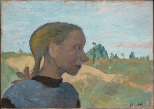 Tytön muotokuva tekijältä Paula Modersohn-Becker