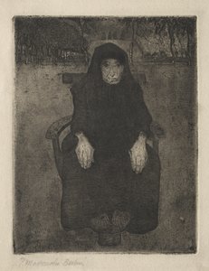Istuva vanha nainen tekijältä Paula Modersohn-Becker