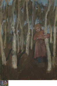 Tyttö koivumetsässä tekijältä Paula Modersohn Becker