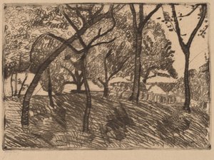 Maisema puiden kanssa tekijältä Paula Modersohn Becker