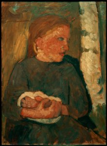 Tyttö kani sylissään tekijältä Paula Modersohn Becker