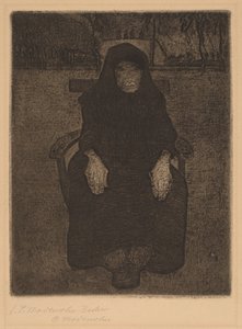 Istuva vanha nainen tekijältä Paula Modersohn Becker