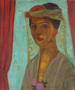 Omakuva hatulla ja hunnulla. 1906-07 tekijältä Paula Modersohn Becker