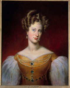Muotokuva Marie Carolinesta, Bourbonin prinsessasta - Sisilia ja Berryn herttuatar (1798-1870) Paulin Guerinin (1783-1855) maalaus 1819 su. 0,69x0,54 m