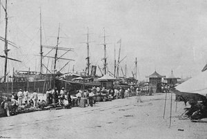 Os Que de Santos, Santos Quayside, 1895 tekijältä Paulo Kowalsky