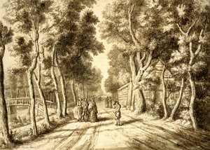 Bezuidenhoutseweg Wassenaarin suuntaan, 1756 tekijältä Paulus Constantijn la Fargue
