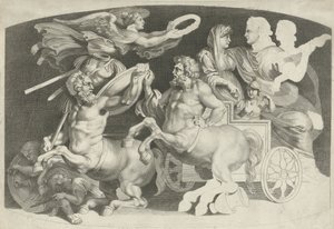 Camee met de triumph van Germanicus en Agrippina Pietro Paolo Rubeniin suunnittelemia erilaisia ​​antiikin akaattihahmoja (sarjan nimi) tekijältä Paulus Pontius (attributed to)