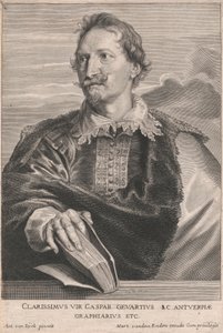 Tunnetuin mies Gaspar Gevartius I.C. Antwerpen, Graphiarius jne.