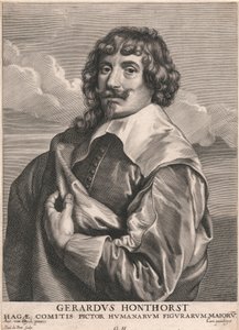 Gerardus Honthorst, kreivi suuri ihmishahmojen maalari tekijältä Paulus Pontius
