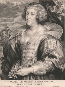 Marie de Medicis, Ranskan kuningatar, kolmen kuninkaan äiti tekijältä Paulus Pontius