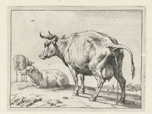 Pissivä lehmä The Bull Book (sarjan nimi) tekijältä Paulus Potter