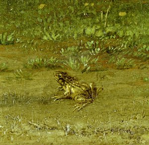 Rupikonna, yksityiskohta maanmiehestä laumansa kanssa, 1648 (katso 242089) tekijältä Paulus Potter