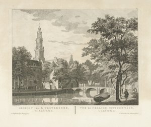 Näkymä Westerkerkille ja Westerhalille Keizersgrachtilta katsottuna Näkymä Westerkerkille, Amsterdamissa / Vue de l