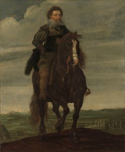 Prinssi Frederik Hendrik hevosen selässä
