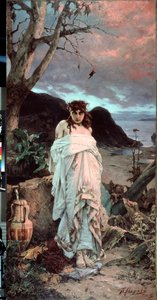 ""Medusa"" Yhden Gorgonin esitys hypnoottisella katseella - Pavel Aleksandrovich Svedomskyn (1849-1904) maalaus 1882 Valtion Tretjakov-galleria, Moskova