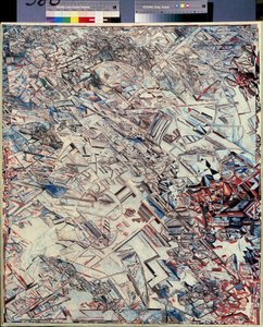 Sävellys. Pavel Nikolajevitš Filonovin (1883-1941) maalaus, öljy kankaalle, venäläinen taide, avantgarde, abstrakti taide. Venäjän valtionmuseo, Pietari. tekijältä Pawel Nikolajewitsch Filonow