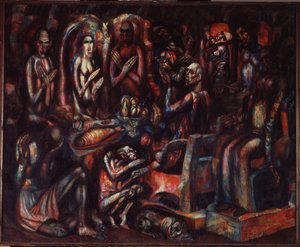 "La Fete des Rois" (Kuninkaiden juhla) Pavel Nikolajevitš Filonovin (1883-1941) maalaus 1913 Venäjän valtionmuseo, Pietari tekijältä Pawel Nikolajewitsch Filonow