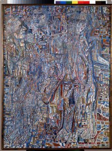 ""Hahmot"" (ihmisiä) Pavel Nikolajevitš Filonovin (1883-1941) maalaus 1930 Venäjän valtionmuseo, Pietari