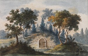 La tomba del general Washington a Mount Vernon Còpia després del gravat a The Port Folio..., 1811-ca.1813. finlandès tekijältä Pavel Petrovic Svin