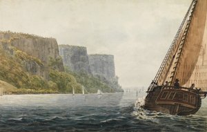 Albanyn Packet Mohawk ohittaa Palisades, 1811-n. 1813. tekijältä Pavel Petrovic Svin