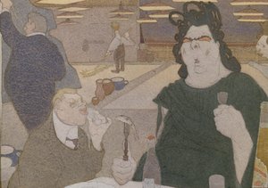 Fjodor Šaljapinin karikatyyri, 1910-luku tekijältä Pavel Yegorovich Shcherbov