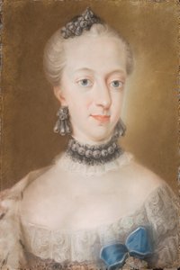 Muotokuva Juliane Mariesta 1729-1796, Tanskan ja Norjan kuningatar, 1700-luvun puoliväli.