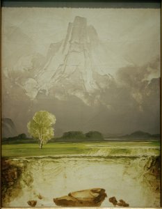 Der Berg Stetind mit einer Birke