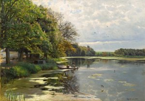 P.Mönsted, Sonniger Frühlingstag am Wasser tekijältä Peder Monsted