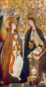 Marian ilmestys (öljy puulle) tekijältä Pedro the Younger Espalargues