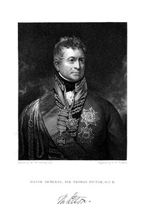 Sir Thomas Picton, brittiläinen sotilas, 1800-luku.