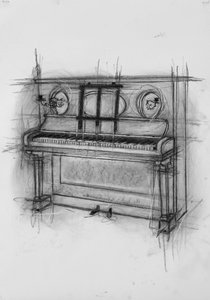 Piano, 2005 (hiili paperille)