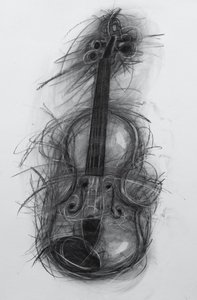 Viulu, 2005 (hiili paperille)