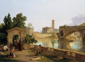 "Tiber ja Vestan temppeli", 1828