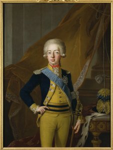 Gustave IV Adolphe de Suede - Muotokuva Kustaa IV Adolfista Ruotsista (1778-1837), Krafft, Per, vanhempi (1724-1793). Öljy kankaalle