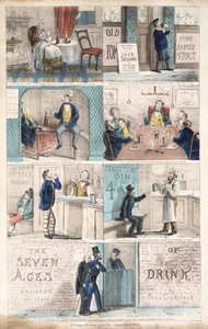 The Seven Ages of Drink, pub.c. 1872 (käsinvärinen kaiverrus)