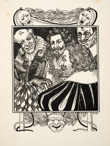 Keskusteleva papukaija, sarjasta Sata anekdoottia eläimiä, pub. 1924 (kaiverrus) tekijältä Percy J. Billingshurst