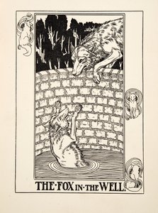 The Fox in the Well, julkaisusta A Hundred Fables of Aesop, pub.1903
