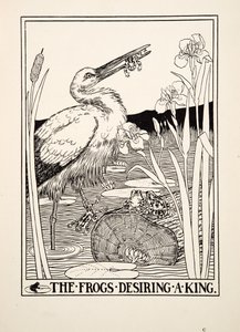 The Frogs Desiring a King, sarjasta A Hundred Fables of Aesop, pub.1903