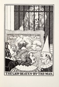 The Lion Beaten by the Man, Fontaine Fables, pub. 1905