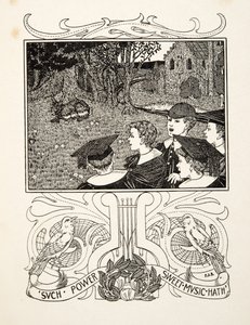 Musiikin voima, sarjasta A Hundred Anekdootes of Animals, pub. 1924 (kaiverrus) tekijältä Percy J. Billingshurst